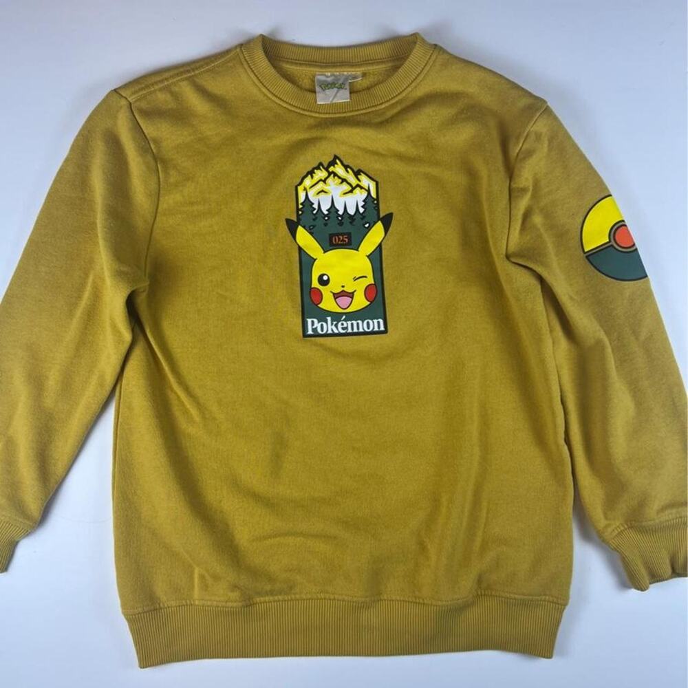 Yellow pokemon pikachu crewneck sweatshirt